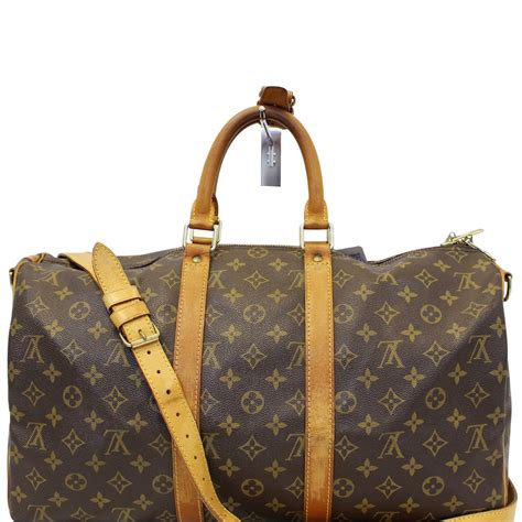 replica louis vuitton keepall bandouliere duffle bag 45 brown canvas|louis vuitton keepall 55 monogram.